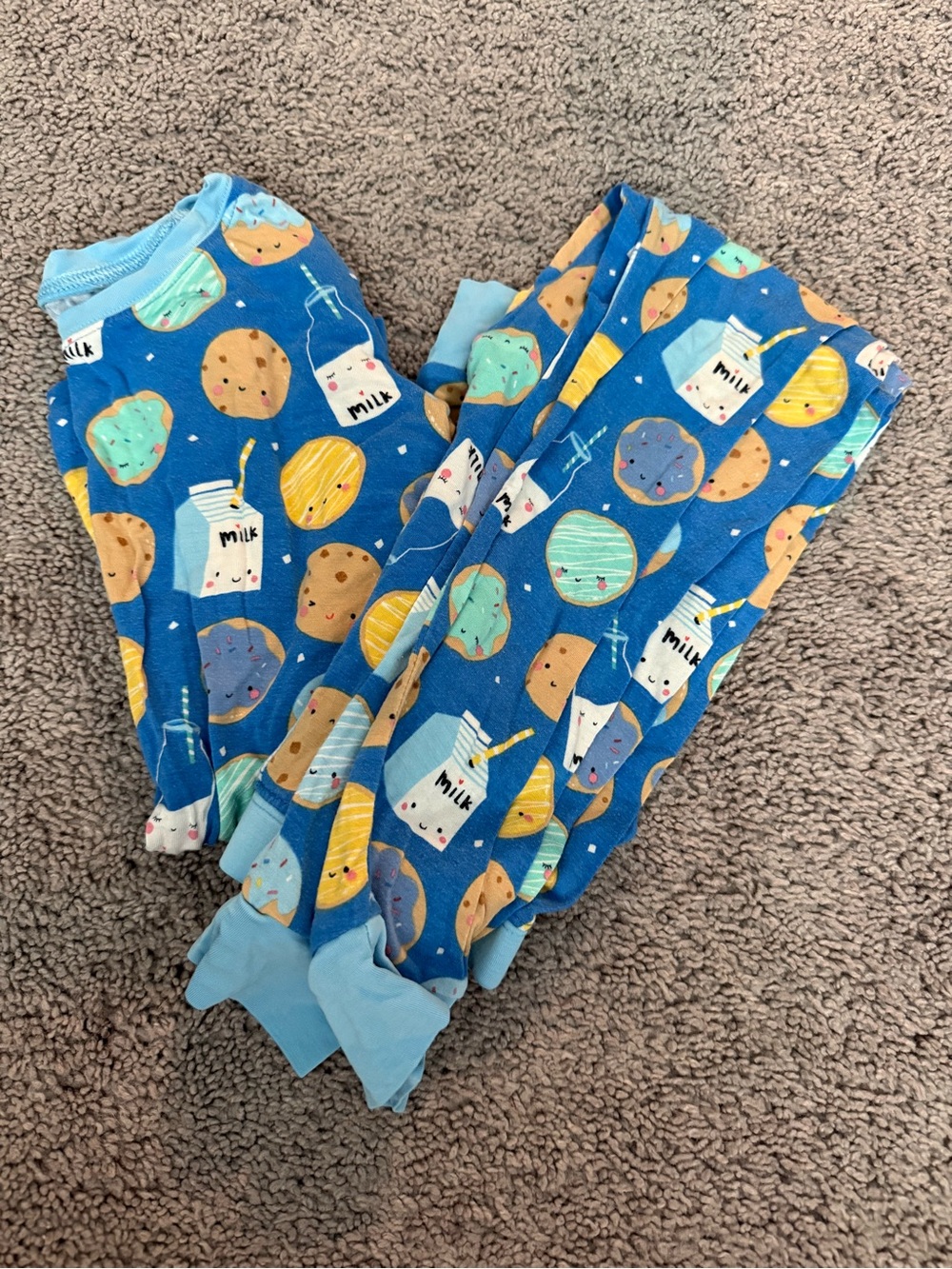 Little Sleepies Blue Milk & Cookies Kids Pajama Set